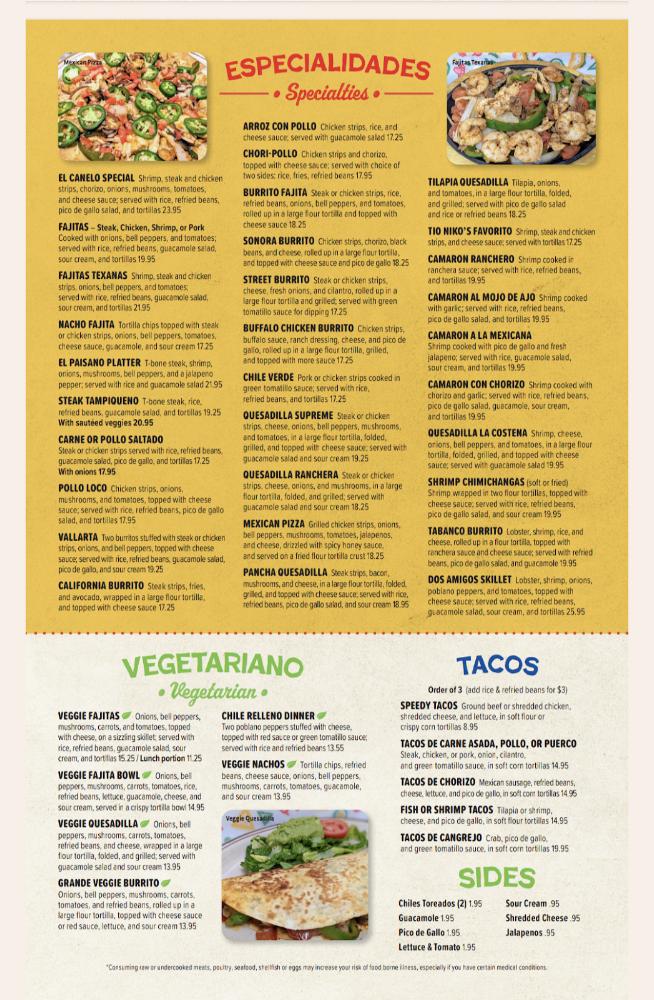 El Canelo Restaurant Menu image 3